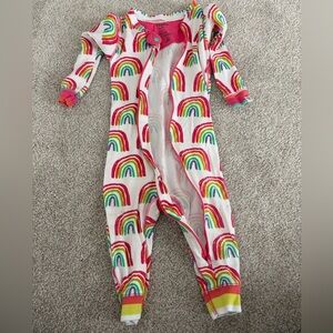 Hatley White Rainbow Print One-Piece Pajamas